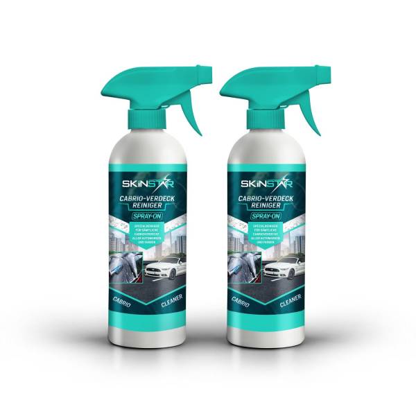 SkinStar Cabrio-Verdeck Reiniger 1L Schmutz Reinigungsspray Cabrio Cleaner Doppelpack